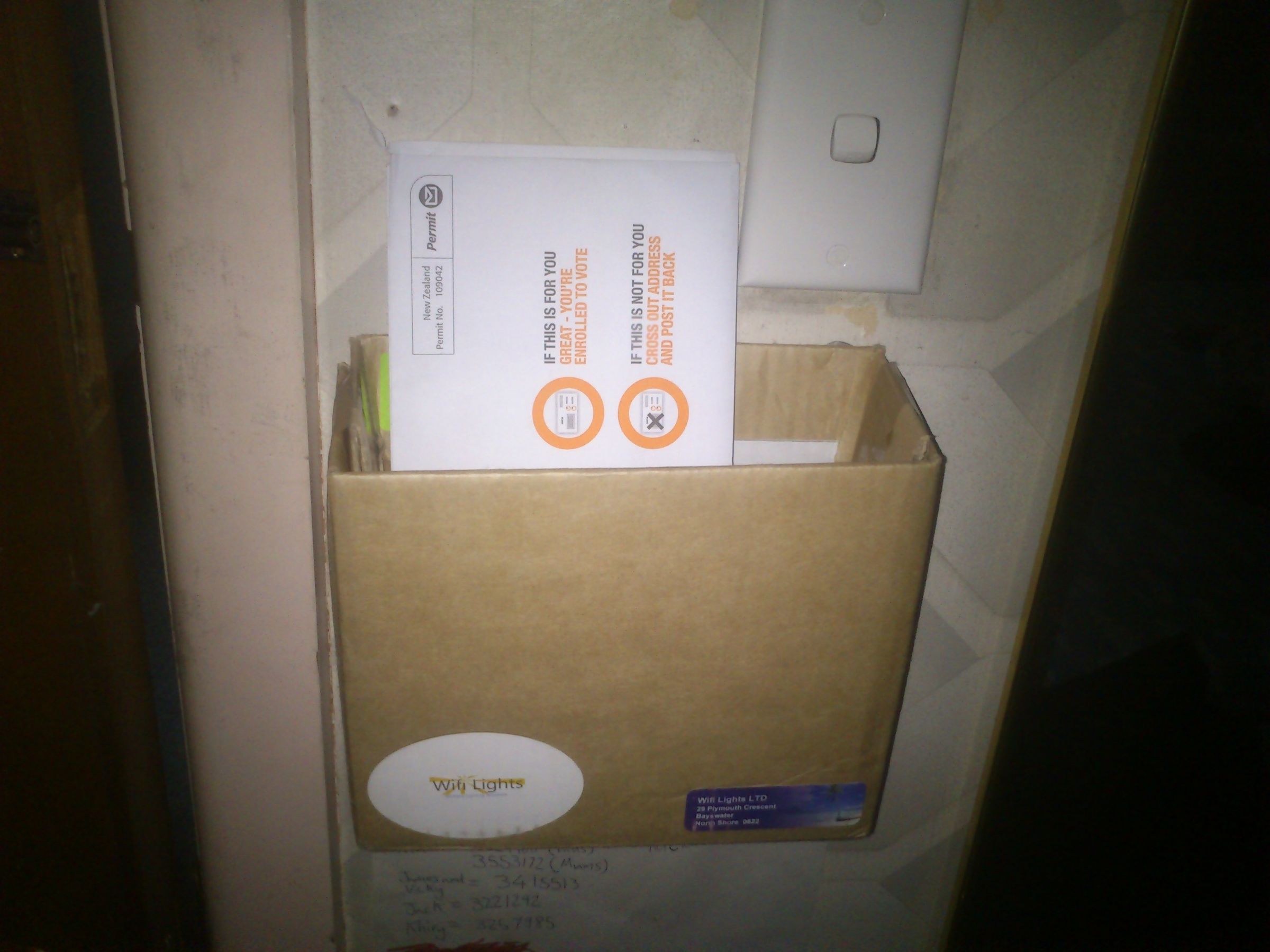 Cardboard Mail Holder