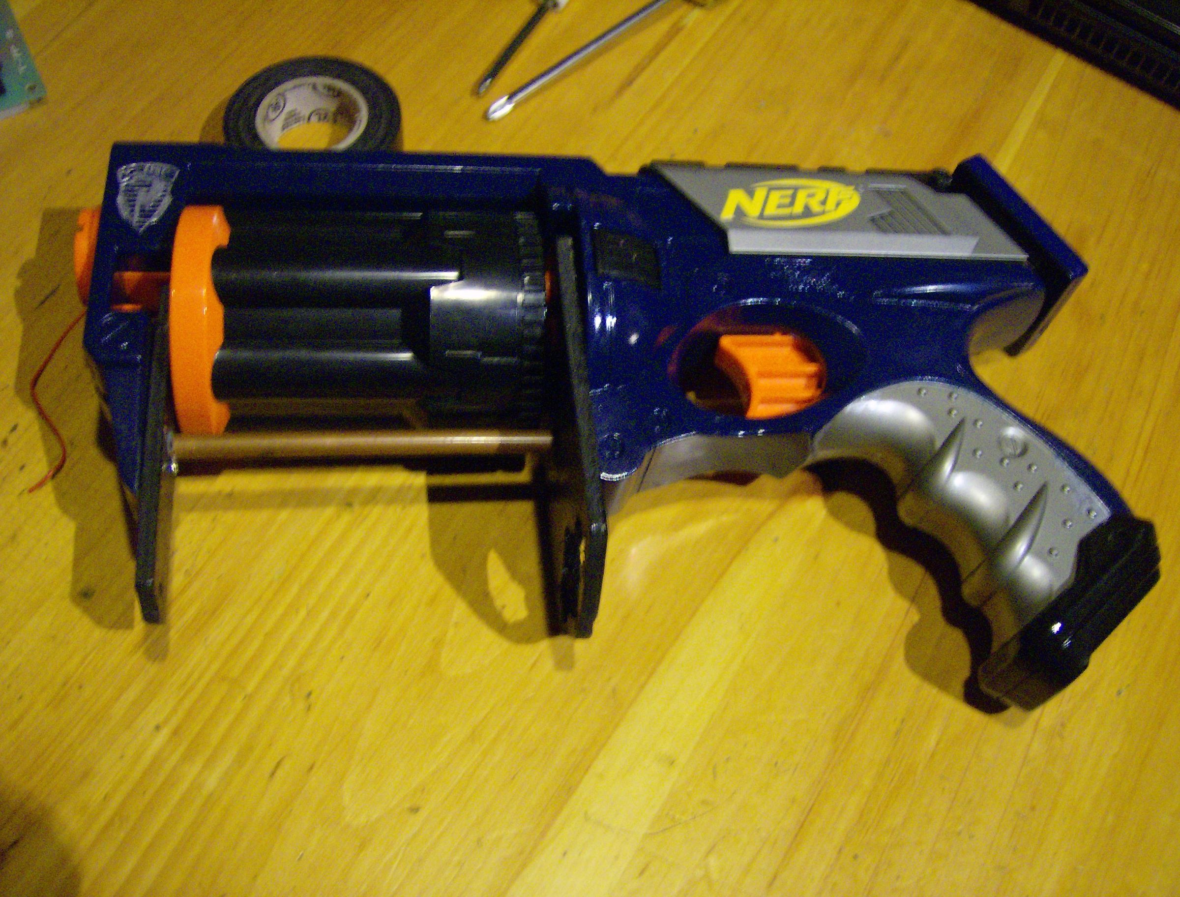 Simple Nerf Gun Shot Counter Using a Keychain Photo Viewer 4 Steps