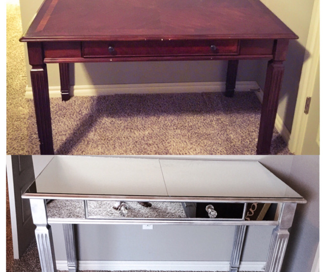 Mirrored Vanity Desk