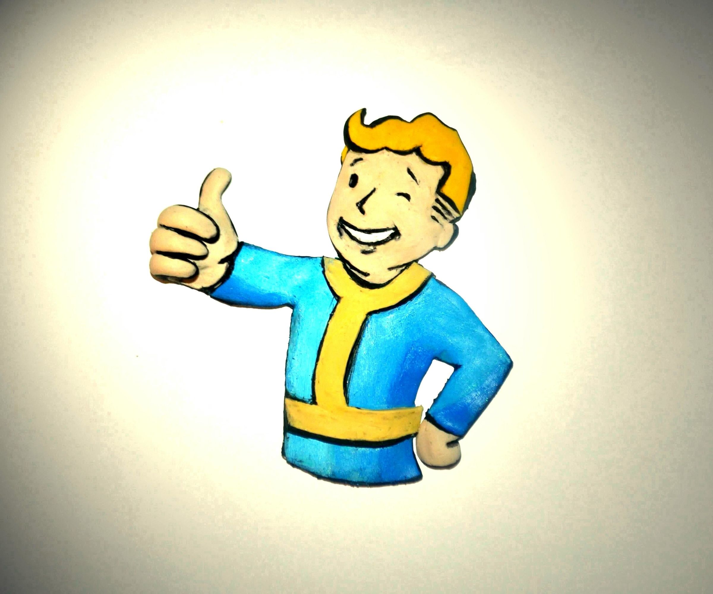 Vault Boy Magnet (polymer Clay)
