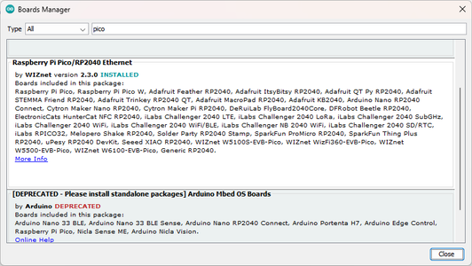 Additional Boards Manager URLs