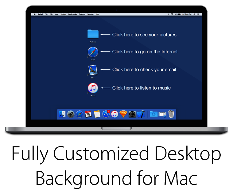 CUSTOMIZED DESKTOP BACKGROUND for Streamlined Computer Use