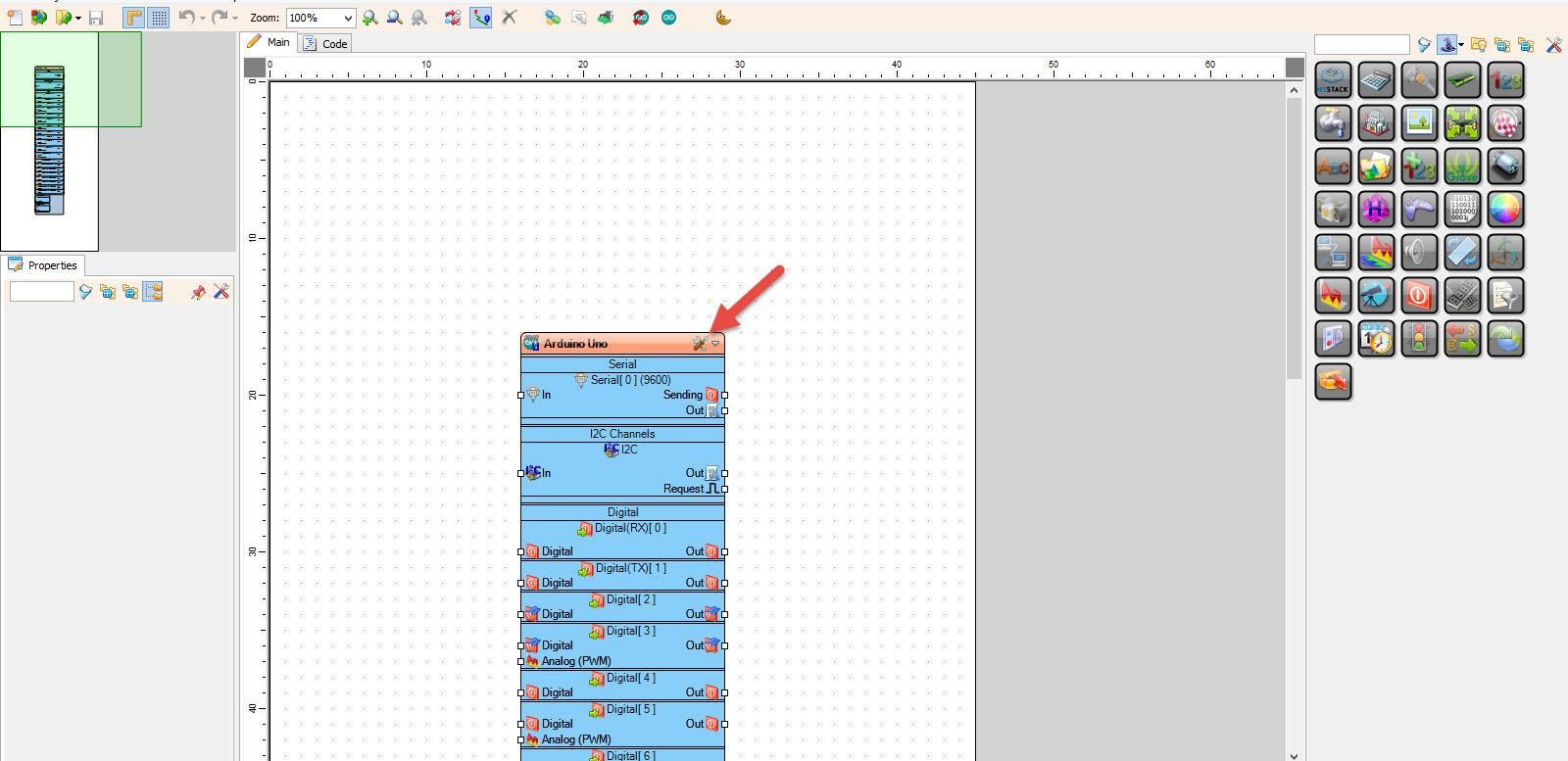Start Visuino, and Select the Atom Matrix Board Type