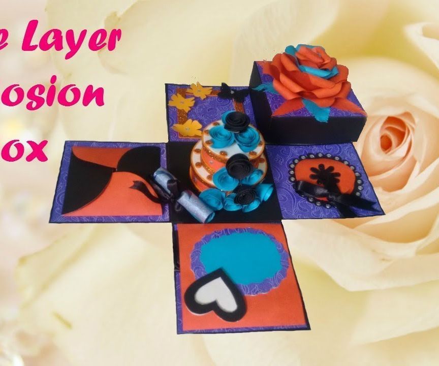 Single Layer Explosion Box for Birthday