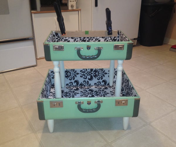 Cat Bunk Beds With Old Suitcases