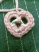 Hearts from ring pulls.