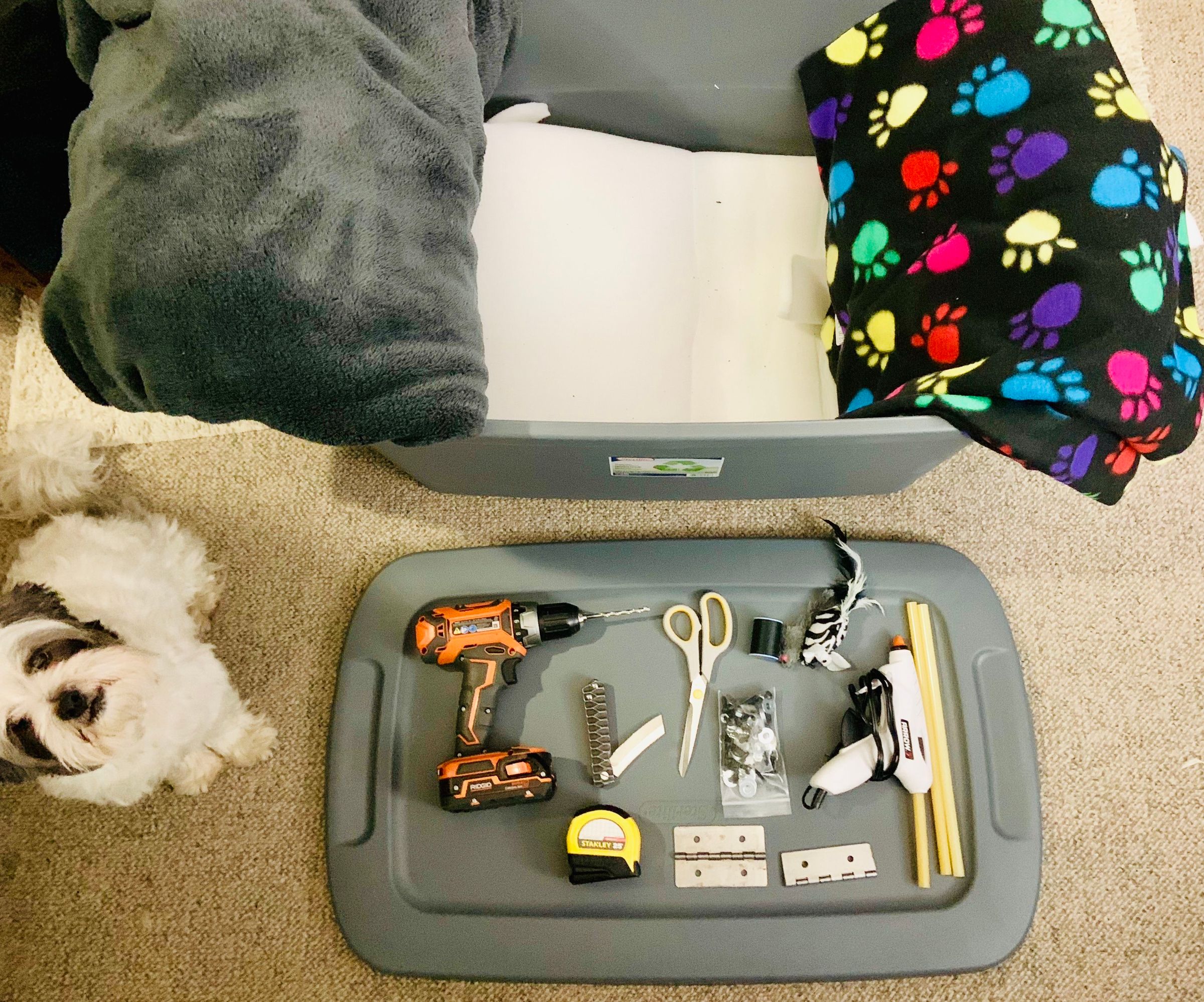 DIY Storage Bin Pet House, What You Need