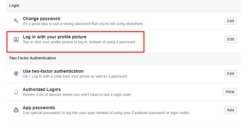 Login with Profile Picture