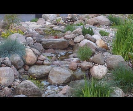 HOW TO BUILD NATURAL GARDEN STREAM WITH WATERFALL+LIGHT+CROSS PATH+BOULDERS+LINER+POND-PUMP+FEATURES