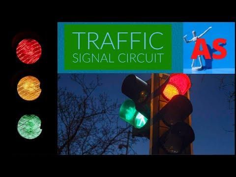 TRAFFIC SIGNAL CIRCUIT | TINKERCAD
