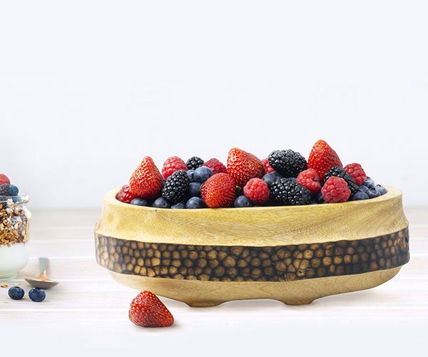 Wooden Berry Bowl