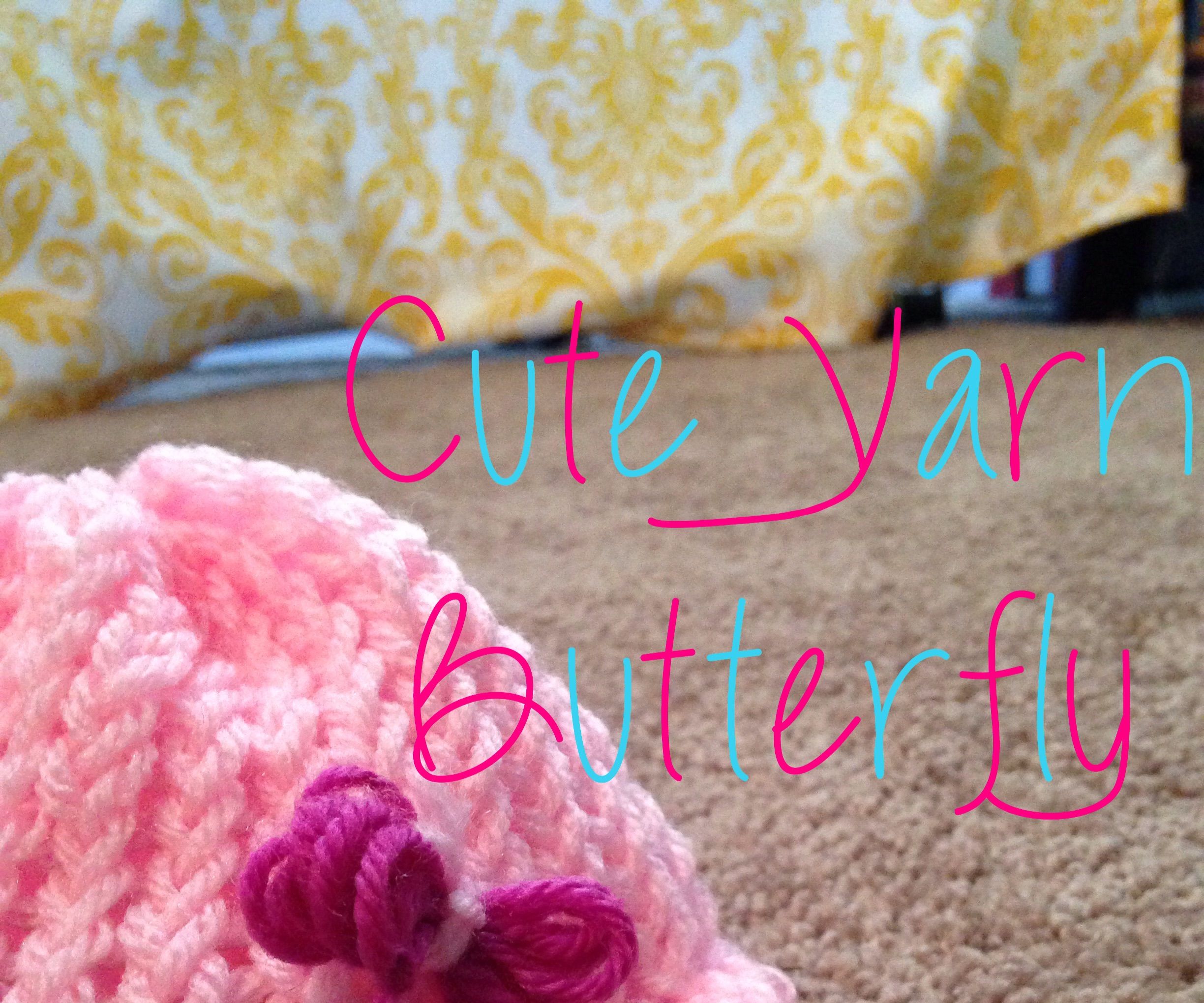 Cute Yarn Butterfly