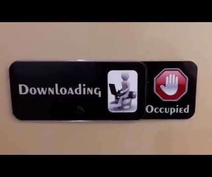 Funny Interactive Restroom Sign