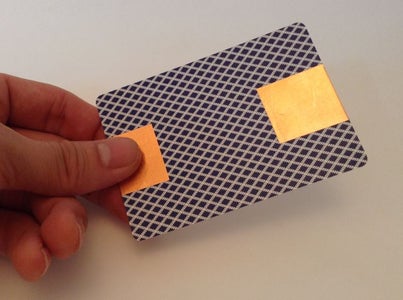 Add the Copper Tape to the Playing Card