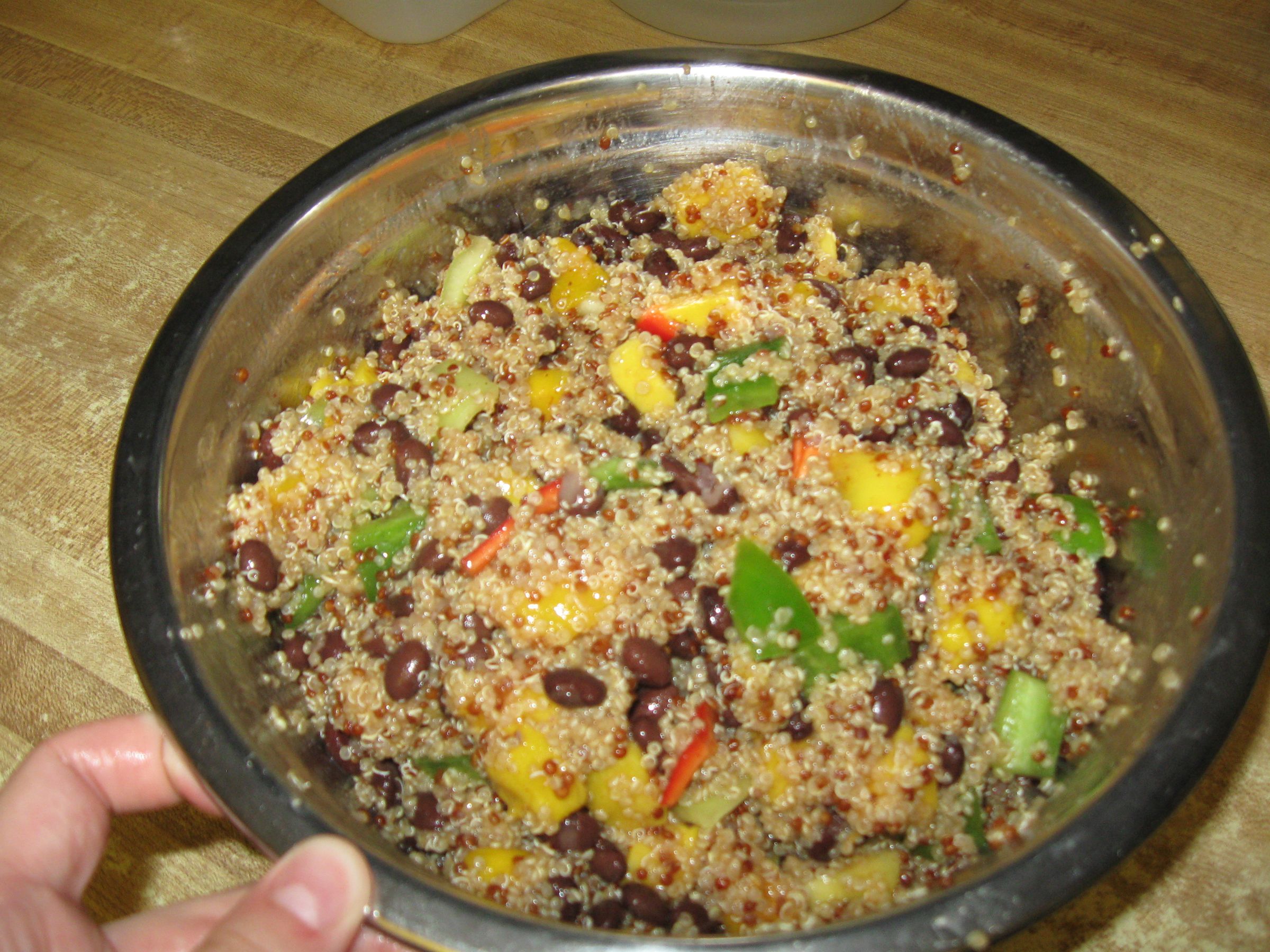Mango and Black Bean Quinoa Salad