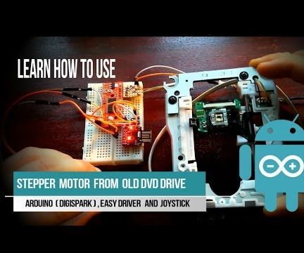 Control Stepper Motor From DVD/ CD Drive With Joystick 