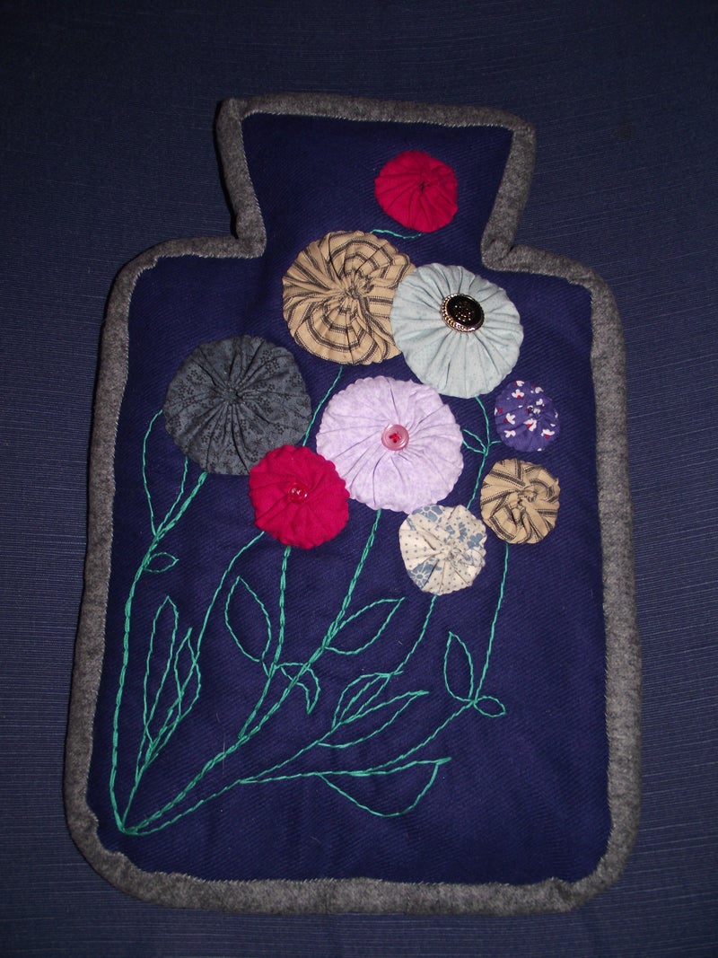 Quilted Hot Water Bottle Cover