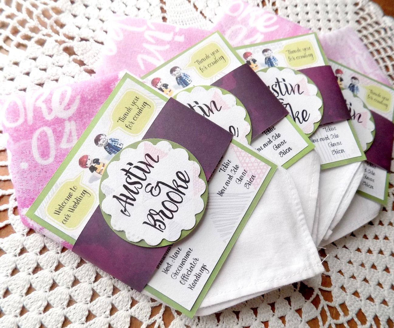 Handkerchief Wedding Program