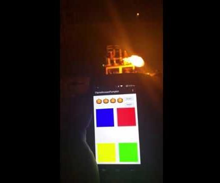 Android Bluetooth Flamethrower Pumpkin x4 Simon Says