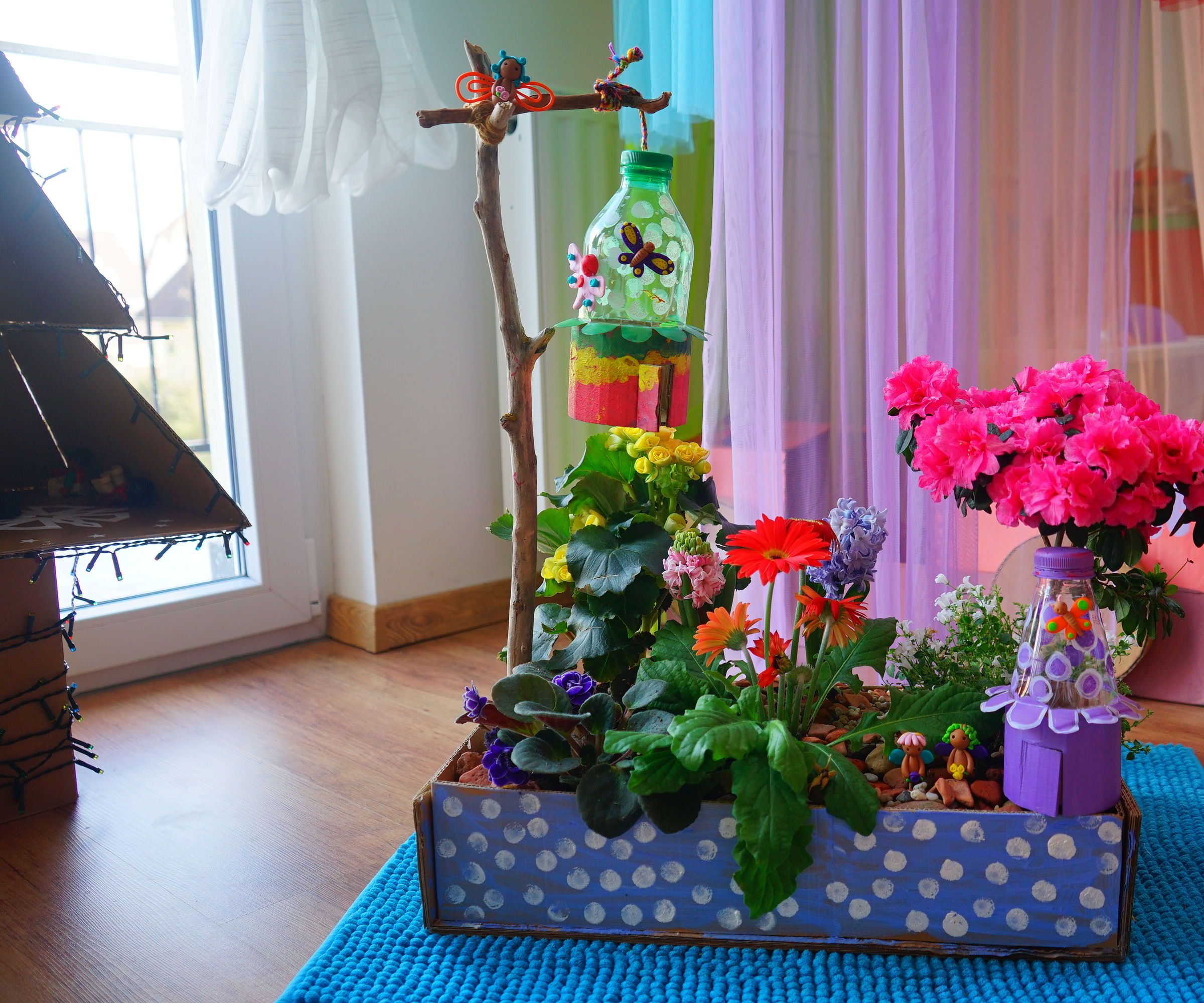 Fairy Garden Made From Re-purposed Plastic Waste