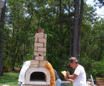 Building a DIY pizza oven kit into a complete wood fired pizza oven.