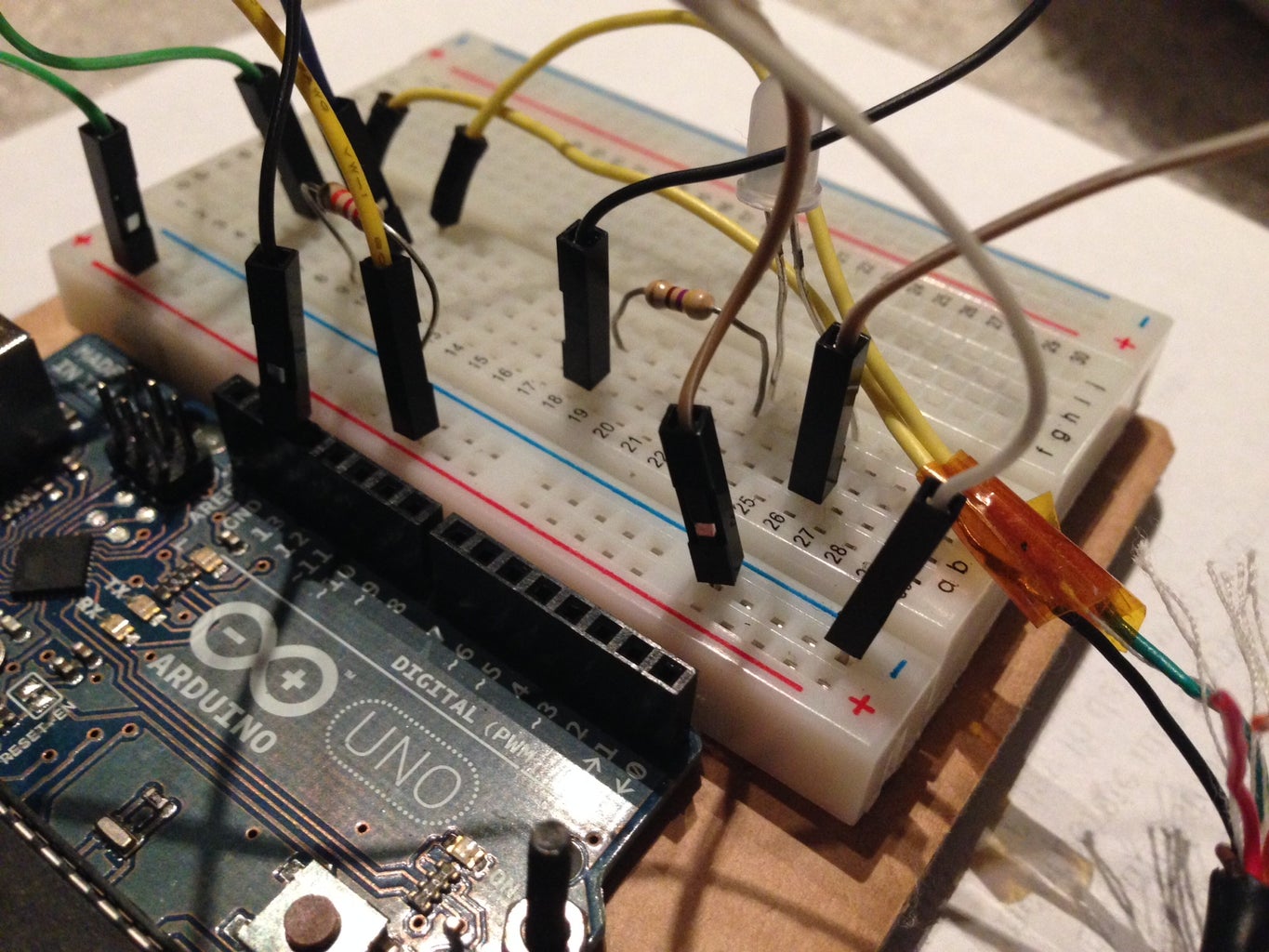 Temperature Sensor With LED 7 Steps Circuit Diagram