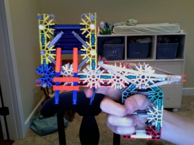 bolt action knex pistol with hopper