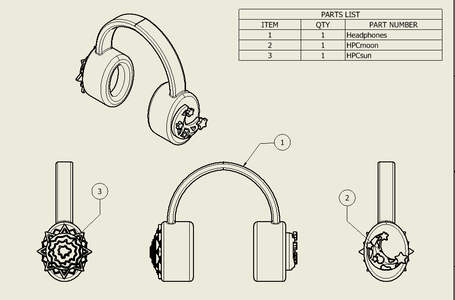 Sun and Moon Headphone Charms