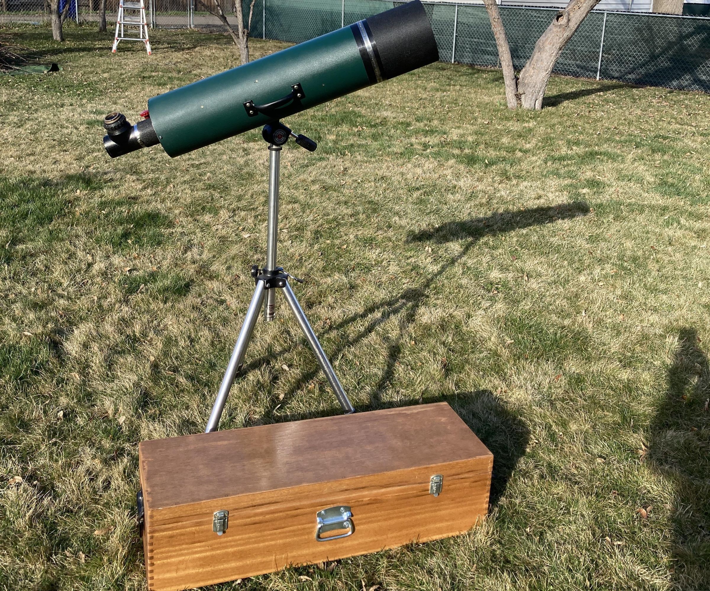 Refurbishing a 6" F/5 Homemade Jaegers Refractor Telescope and Case
