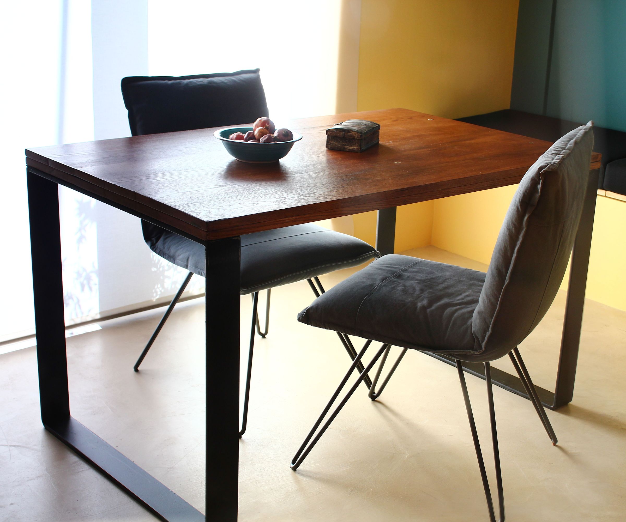 Folding Table Top on Metal Base