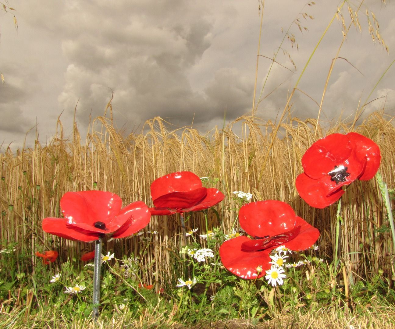 Diy Recycled Metal Poppys