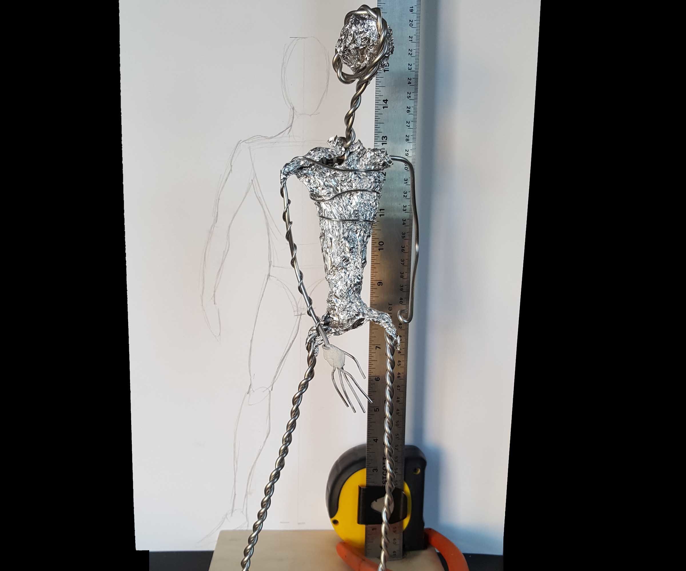 Making an Armature for a Clay Sculpture