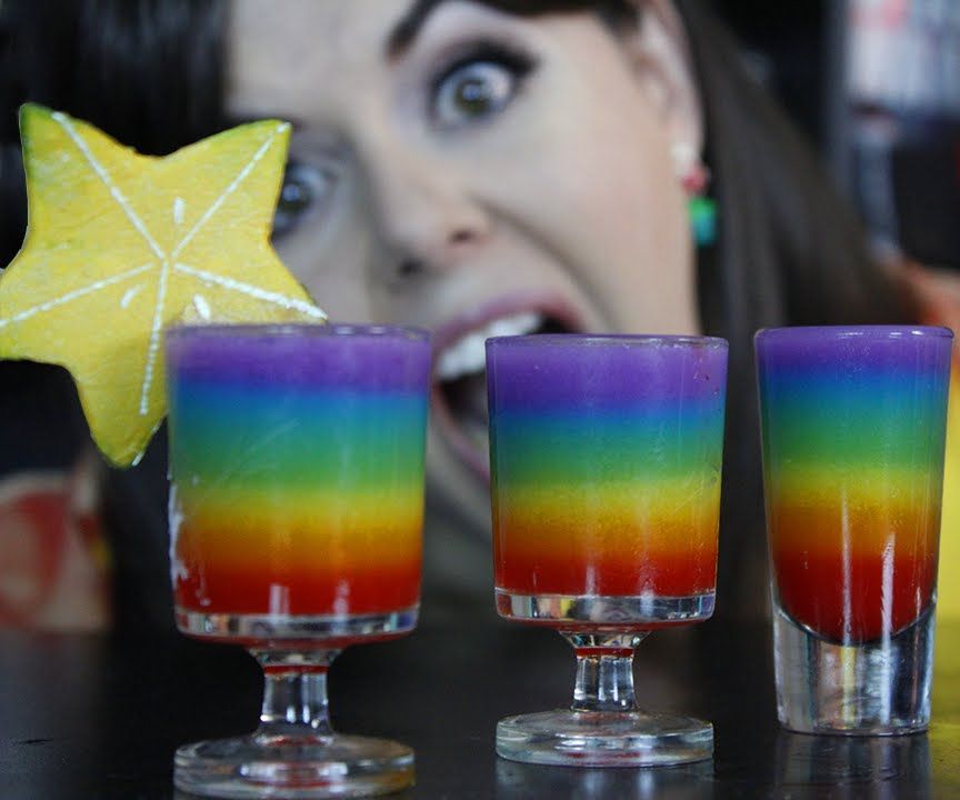 Rainbow Jello Shooters