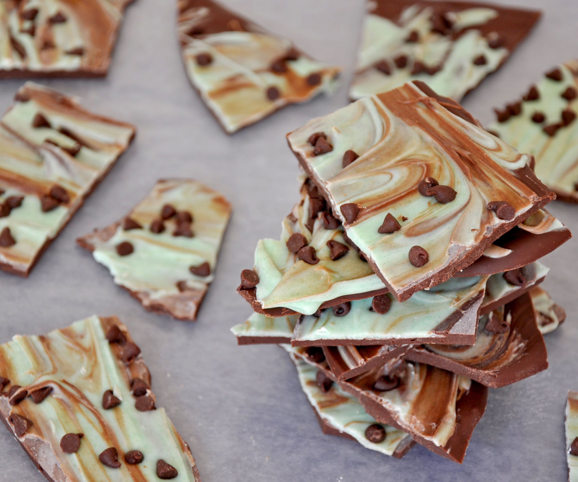 Mint Chocolate Chip Bark
