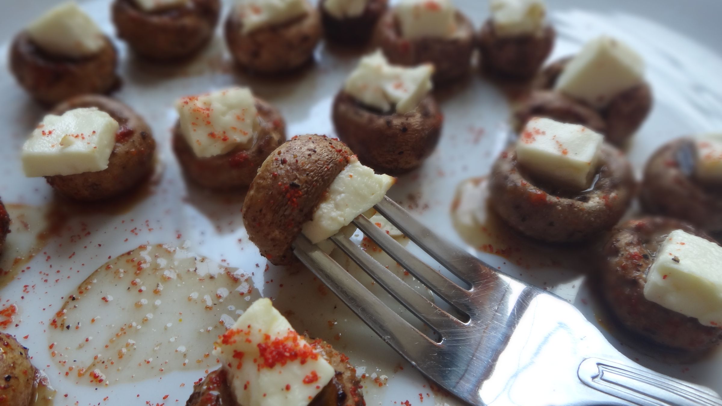 Balsamic and Feta Stuffed Mushrooms