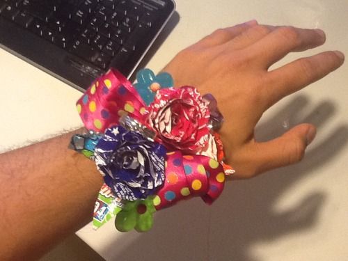 How to Make a Quick Candy Wrapper Corsage