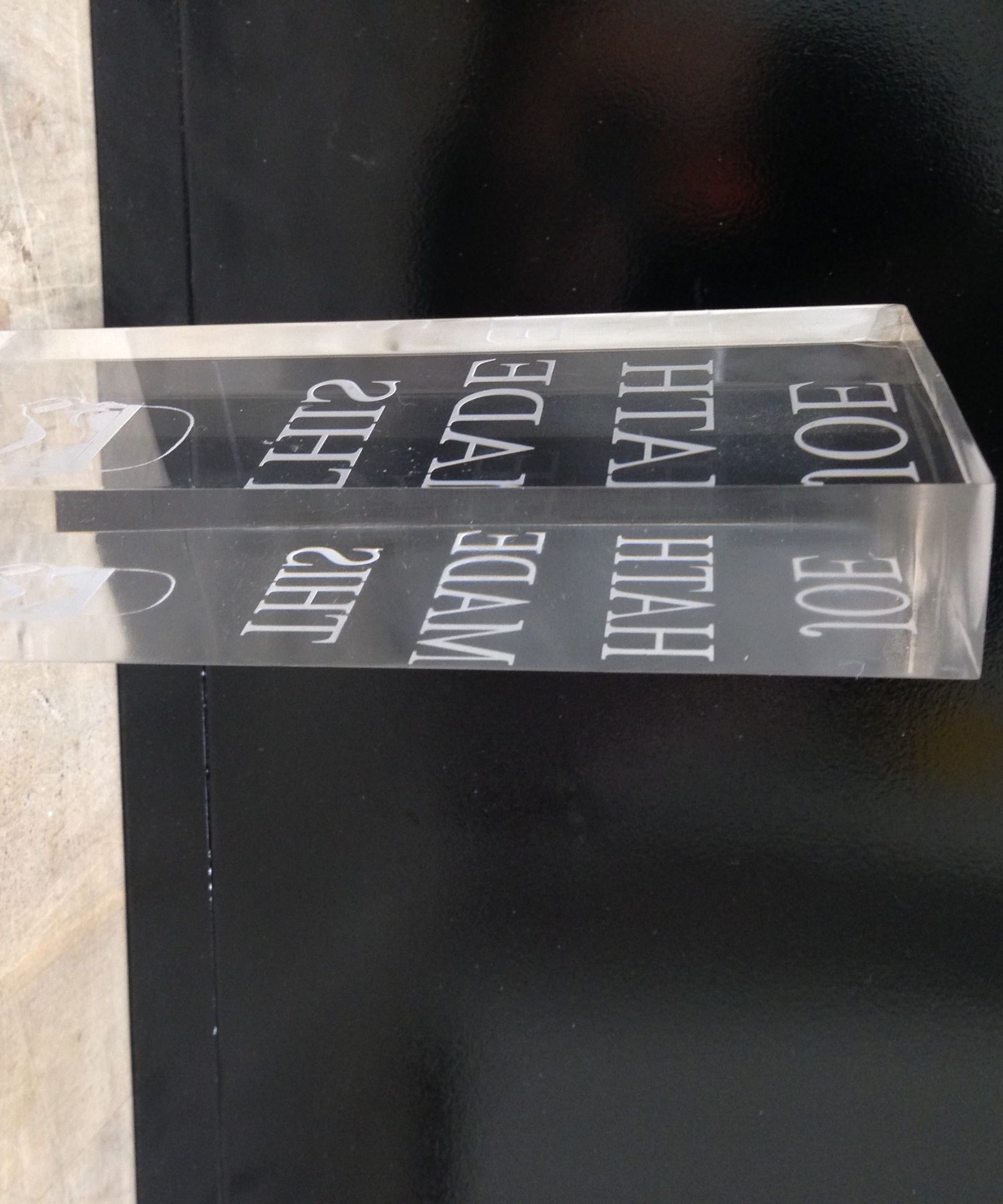 Acrylic Trohpies: Cutting, Polishing and Etching Acrylic