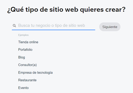 SELECCIÓN DEL TIPO DE SITIO