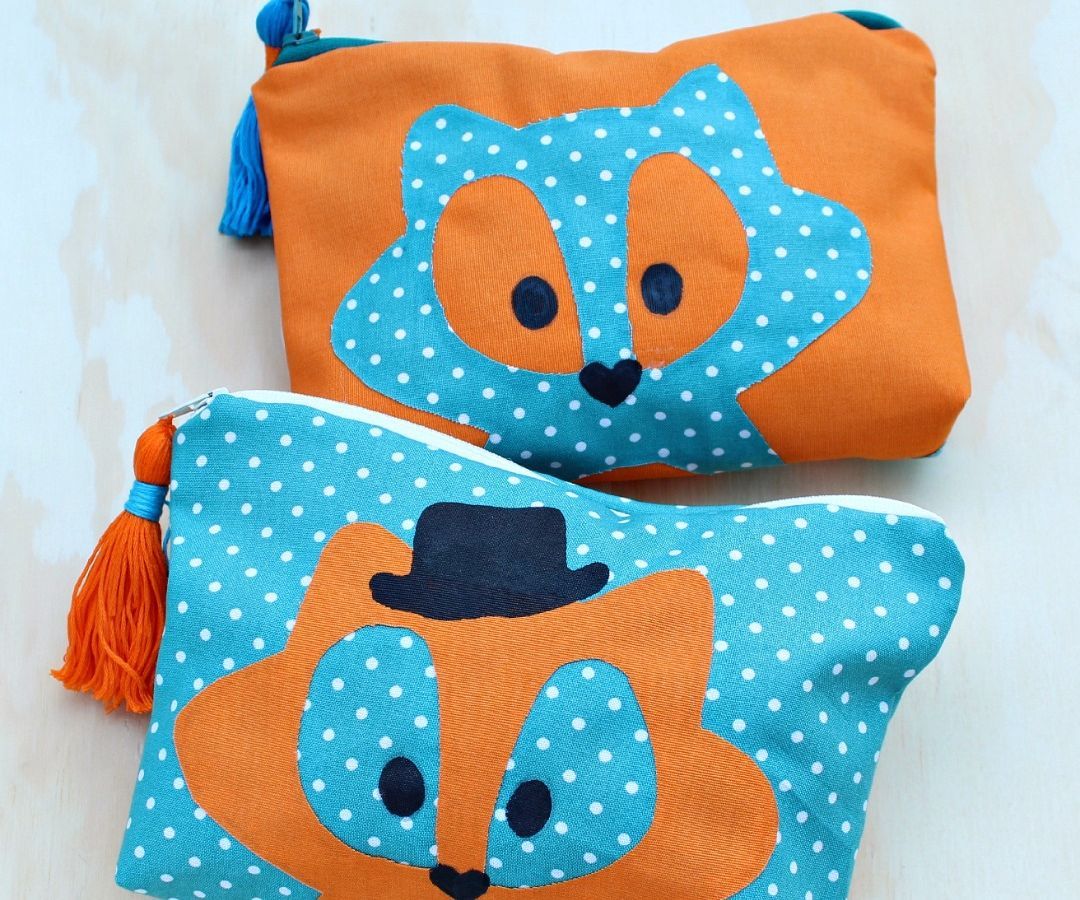 Fully Lined Fox Purse 
