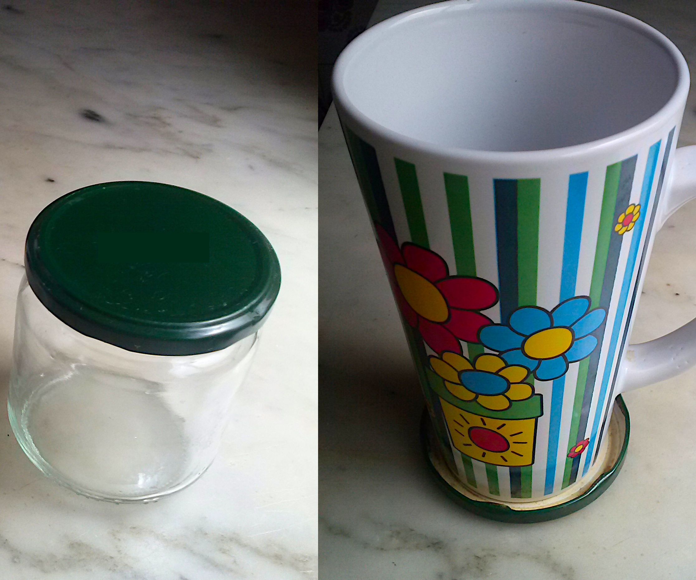 Using Jar Lid As Drink Coaster (The 3 R's Collection)