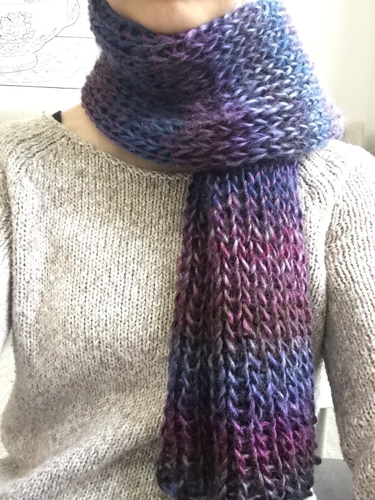 Free Knitting Pattern For One Row Repeat Acceptance Scarf Scarf