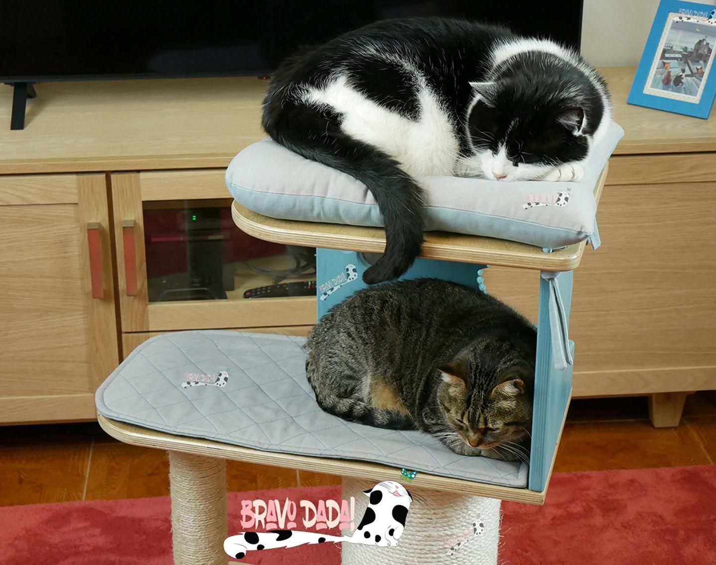 DIY How to Make Pet Beds to Fit a Handmade Cat Tree – Sewing a Quilted Sleeping Mat and a Pillow Bed – Bravo Dada! Sewing Tutorial