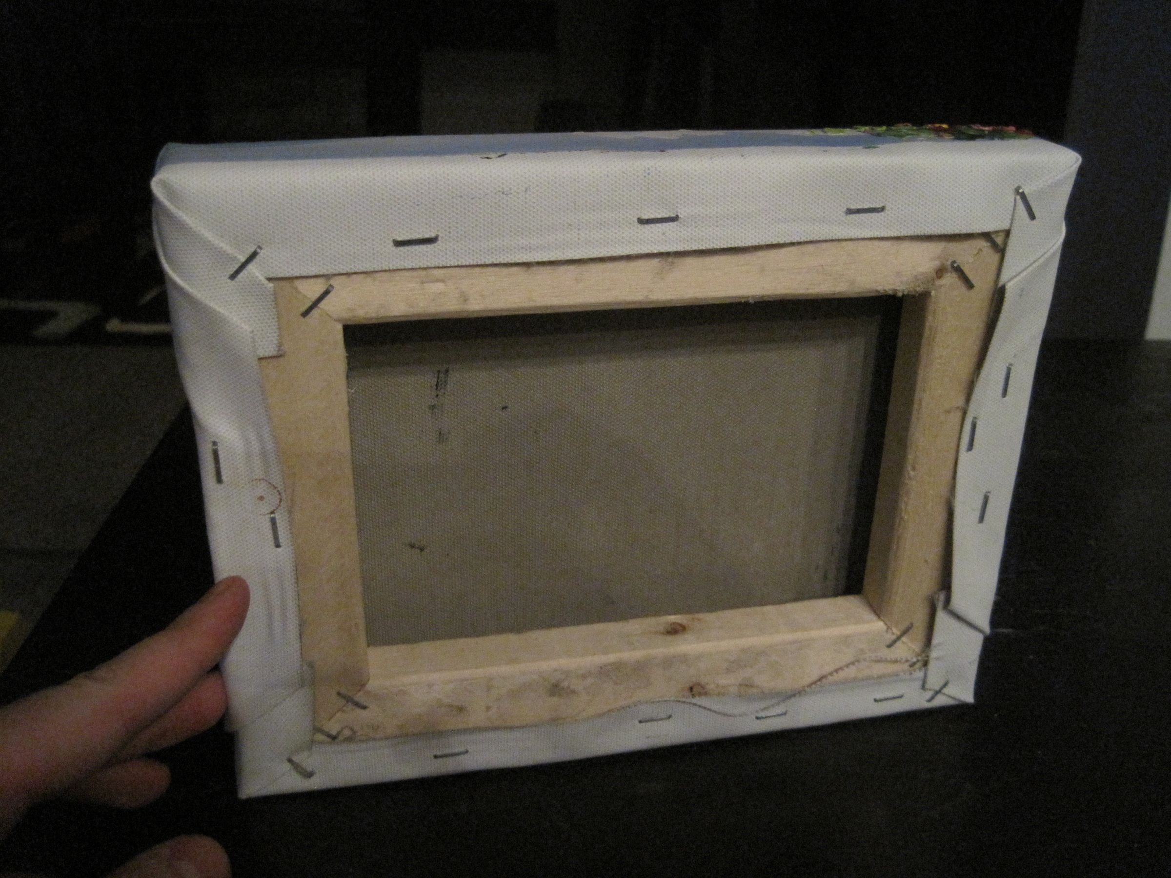 How to Stretch a Canvas Painting 6 Steps Instructables