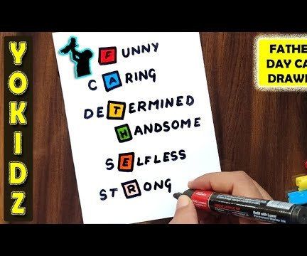 HOW TO DRAW FATHERS DAY CARD | FATHERS DAY DRAWINGS