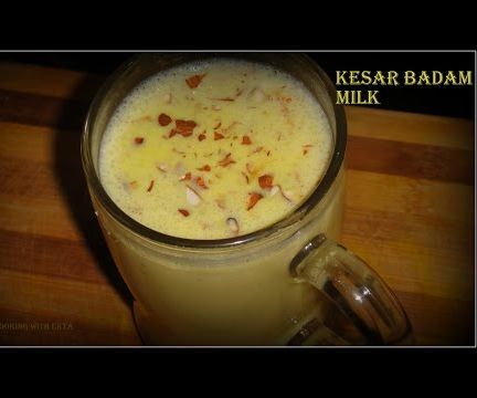 Badam Milk | Almond Saffron (Kesar) Milk , Indian Exotic Drink