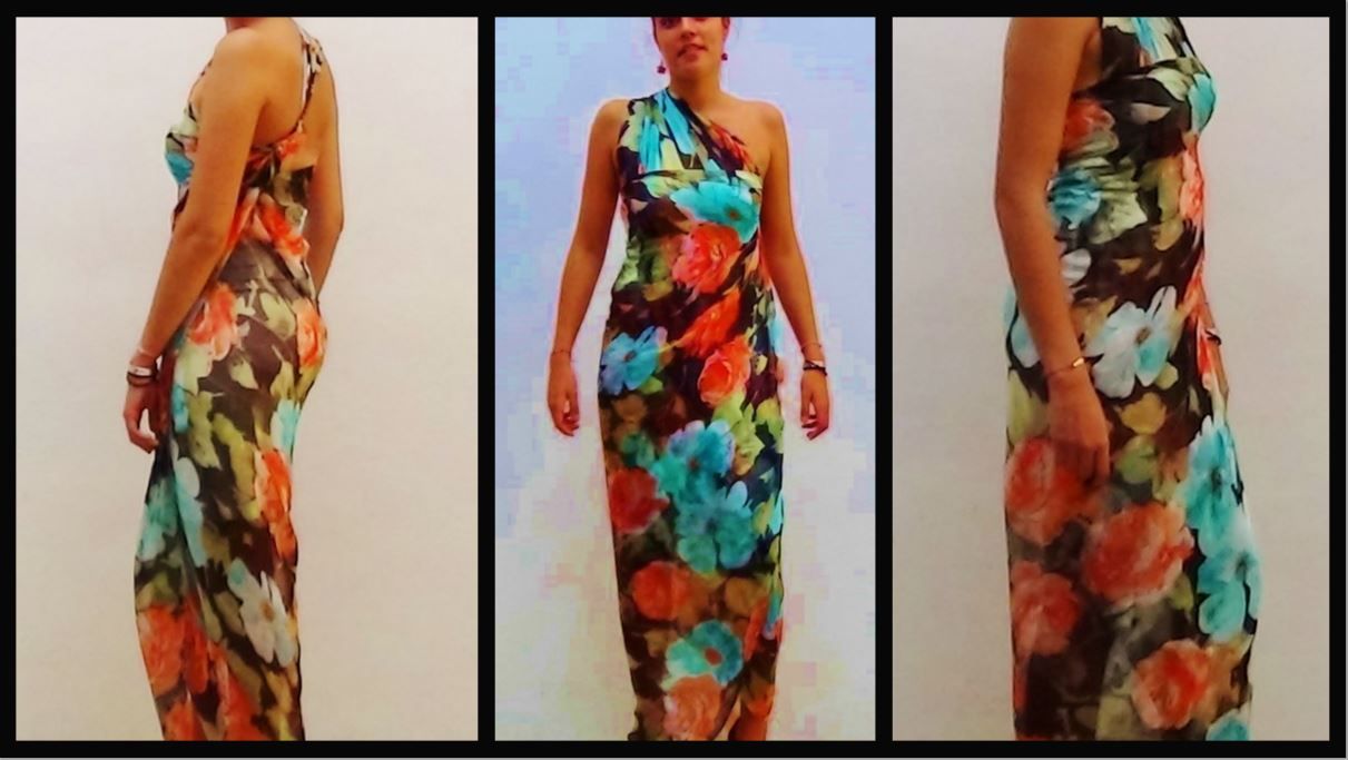 silk dress pattern indian ORIGINAL HAND PAINTED SILK HERITAGE DRESS