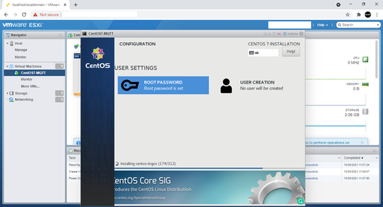 CentOS 7.0 Installation - the First VM