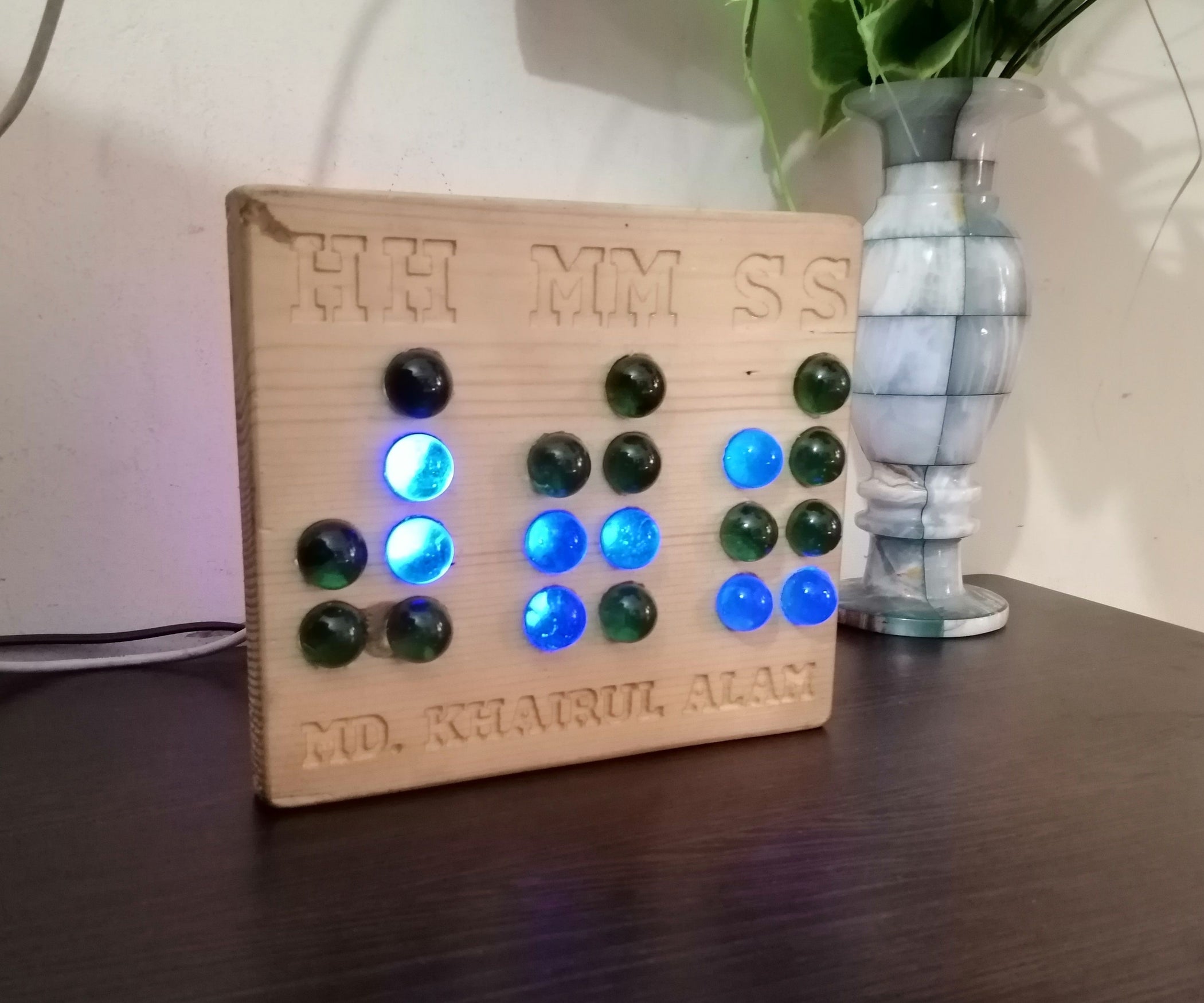 Binary Desk Clock 9 Steps With Pictures Instructables