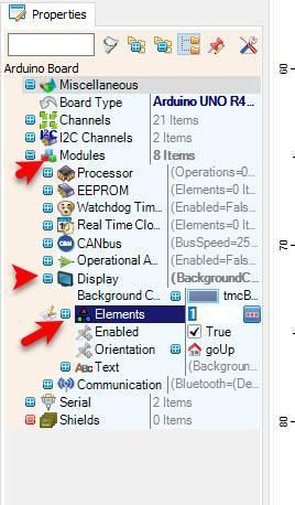 In Visuino Set Components