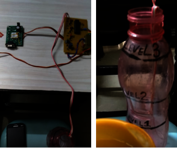Water level indicator with SMS alert for flood detection